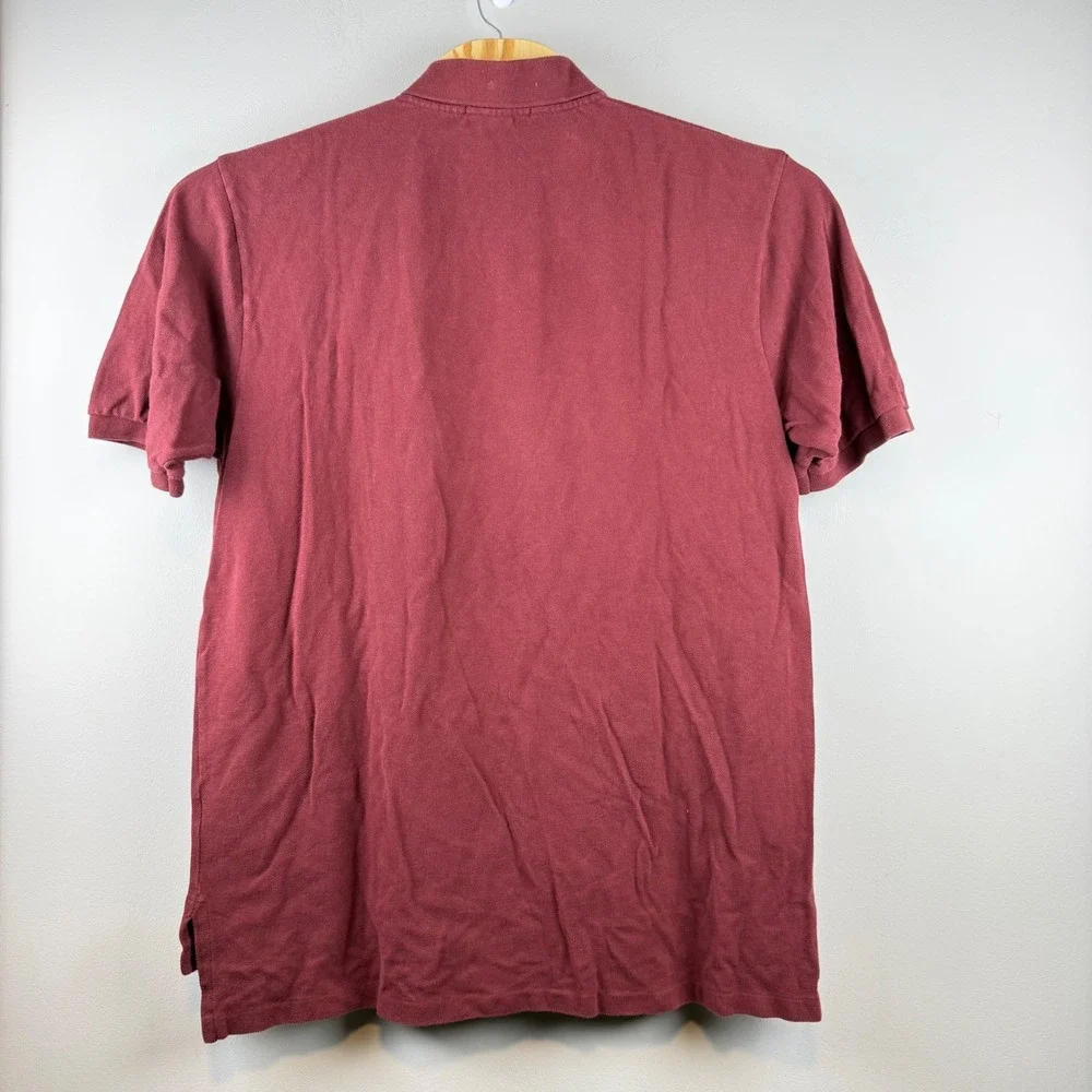 Polo Ralph Lauren Cotton Polo Shirt Mens LT Burgandy Pony Logo Preppy Old Money
